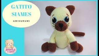 GATITO SIAMES Amigurumi Tutorial [upl. by Wayne]