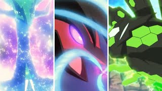 The Aura Trio  All moves of Xerneas  Yveltal  Zygarde in Pokémon [upl. by Aiehtela]