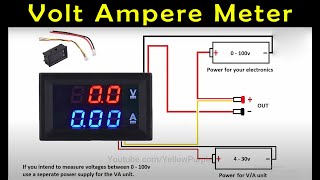 How to Setup a Digital Volt Amp Meter Wire Connection [upl. by Mena375]