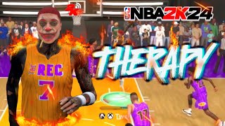 DOMINATING the REC is THERAPY on NBA 2K24 [upl. by Cynthy]