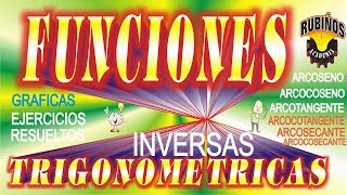 Funciones Trigonométricas Inversas Gráficas y Características Problemas Resueltos Matemáticas [upl. by Yehc]