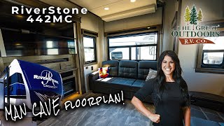 BEAUTIFUL Luxury Fifth Wheel w MAN CAVE  RiverStone 442MC [upl. by Novhaj]