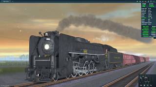 Never look down to a Pacific DampH quotNorthernquot vs CAampL P4 Pacific  Trainz [upl. by Varin]