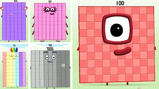 Meet The Numberblocks  Play Quiz Counting Learn To Draw Numbers 60  100  Kids Learning Game [upl. by Ulrich]