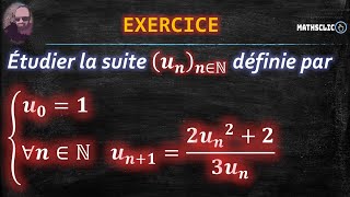 🔴MATHSCLIC EXERCICE  ÉTUDE DUNE SUITE RÉCURRENTE DU TYPE Un1fUn [upl. by Klarika]