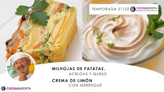 MILHOJAS de patatas acelgas y queso 🥔 🧀 CREMA de LIMÓN 🍋 Cocina Abierta de Karlos Arguiñano [upl. by Stouffer932]