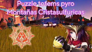 Puzzle Totems Pyro  Montañas Cristasulfuricas genshinimpact natlan hoyocreators hoyoverse [upl. by Azriel]