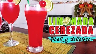 Como hacer LIMONADA CEREZADA  Fácil y Rápido [upl. by Nerraf]