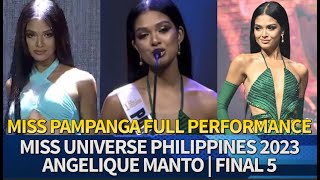 Miss Pampanga Angelique Manto Full Performance  Miss Universe Philippines 2023 Coronation Night [upl. by Hurlbut]