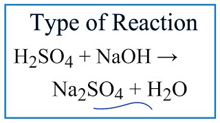 Type of Reaction for H2SO4  NaOH  Na2SO4  H2O [upl. by Ennairol]