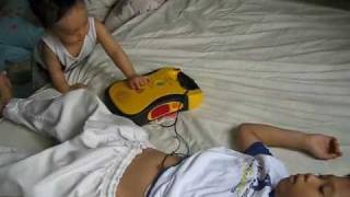 1  Year Old Child using AED to Save Life [upl. by Narot961]