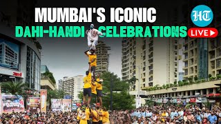 Dahi Handi Celebrations LIVE  Dahi Handi Celebrations Underway In Mumbai  Dadar  Janmashtami [upl. by Gianna45]