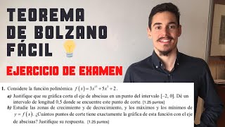 ¡El Teorema de Bolzano Explicado al Detalle Ejercicio de Examen Resuelto 2º Bachillerato [upl. by Enilkcaj]