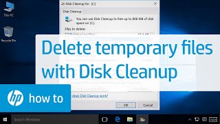 Deleting Temporary Files with Disk Cleanup in Windows  HP Computers  HP Support [upl. by Duwad]