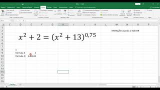 Excel Avançado 2016 ITERAÇÃO SOLVER  como resolver equação implícita por iteração aula 7 [upl. by Edrahc]