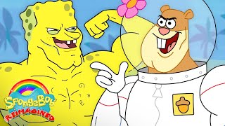 Watch SpongeBob Go From Cute to BUFF 💪  quotMuscleBob BuffPantsquot SpongeBob Reimagined [upl. by Plate228]