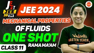 Mechanical Properties of Fluids in One Shot  Physics Class 11  JEE 202425  KRD Mam [upl. by Worl521]