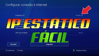 Criando IP Estático Para Seu Playstation 4  Método Fácil 1 [upl. by Redman702]