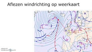 Uitleg analyse weerkaart windkracht windrichting neerslag en bewolking [upl. by Yehc]