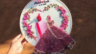 Embroidery Hoop Art with Free Pattern ❤️ Couple Embroidery Hoop  Gossamer [upl. by Hoag]