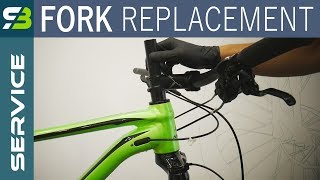 How To Fit A New Fork On Your Bike Cut The Steering Tube Assemble It [upl. by Jotham373]