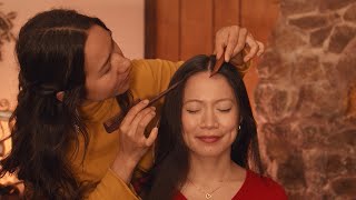 ASMR Scalp Check Massage and Detailed Hair Styling Braiding and Fixing for FairyCharASMR [upl. by Eniarol275]