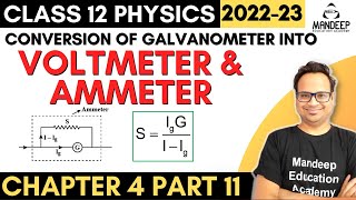 Conversion of Galvanometer Into Voltmeter amp Ammeter Class 12 Physics Chapter 4 [upl. by Reba]