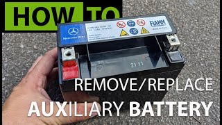 HOW TO Remove amp Replace Mercedes Auxiliary Battery [upl. by Namrehs721]