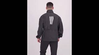 ADIDAS Shiny Traveer Windbreaker Jacket Hooded Black Men  TradeInn [upl. by Catrina684]