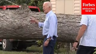 WATCH President Biden Surveys Damage Caused By Hurricane Idalia In Live Oak Florida [upl. by Coughlin]