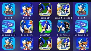 Sonic Forces Go Sanic Goo Sonic Dash Sonic Boom Sonic Runners Sonic Racing Sonic 2 Sonic 1 [upl. by Krueger]