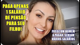 ANDRESSA URACH GANHA 1 MILHÃO POR MÊS E PAGA SÓ 1 SALÁRIO MÍNIMO DE PENSÃO PRIVILÉGIOS FEMININOS [upl. by Madelle]