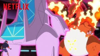 Gigantamax Duraludon vs Gigantamax Charizard  Pokémon Journeys The Series  Netflix After School [upl. by Yaras]