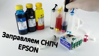 СНПЧ EPSON Заправка и прокачка Общая инструкция [upl. by Sakmar419]