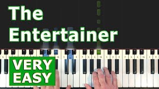 Scott Joplin  The Entertainer  Piano Tutorial VERY EASY Synthesia [upl. by Oicapot]