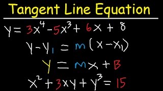 Finding The Tangent Line Equation With Derivatives  Calculus Problems [upl. by Andersen601]