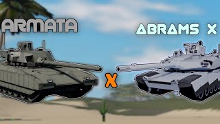 T14 ARMATA VS ABRAMS X War Tycoon ROBLOX [upl. by Cardon]