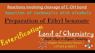 Reaction of Benzoic acid with Ethanol  Esterification  Carboxylic Acid  Ethyl benzoate Class 12 [upl. by Brandea]