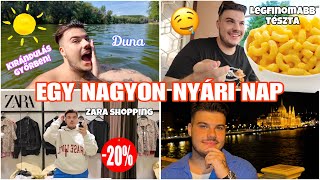 Legfinomabb tészta Fürdés a Dunában Győrben Shopping a leárazásokon  NAPI VLOG [upl. by Akerdna]