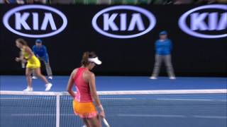 Garbine Muguruza v Barbora Strycova highlights 3R  Australian Open 2016 [upl. by Nyllaf]