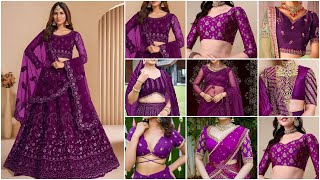 Latest Purple Lehenga Blouse Designs 2024 💜Purple Colour Lehenga Blouse Designs  Purple Lehenga [upl. by Sielen]