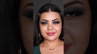 Smokey emerald green eyeshadow tutorial greeneyeshadowmakeuptutorialfalleyeshadowholidayglam [upl. by Hannon]