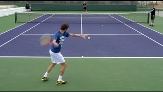 Gilles Simon Forehand and Backhand  Indian Wells 2013  BNP Paribas Open [upl. by Alene321]