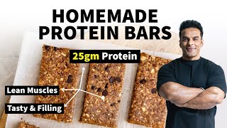 Tasty Homemade Protein Bar  High Protein Snack  Yatinder Singh [upl. by Wolfgram248]