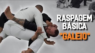 RASPAGEM GUARDA FECHADA GALEIO  BÁSICA  INICIANTE  JIUJITSU [upl. by Nothgiel]