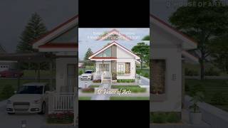 Exterior Design With Floor Plan  3 Bedroom  Bungalow House Design  72 SQM  775 SQFT shorts [upl. by Harim]