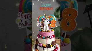 Happy 8th Birthday  Happy Birthday Song happybirthdaysong [upl. by Sherrill679]