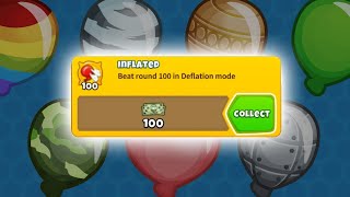 BTD6  EASIEST Round 100 Deflation NO MICRO NO ABILITIES AFK [upl. by Aluor]