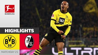 Comfortable Win For BVB  Borussia Dortmund  Freiburg 30  Highlights  Matchday 21 – Bundesliga [upl. by Yks]