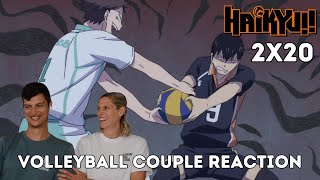 Volleyball Couple Reaction to Haikyu S2E20 quotWiping Outquot [upl. by Nnyroc]